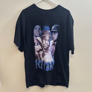 Black Graphic T-Shirt “Ice Cube” XL